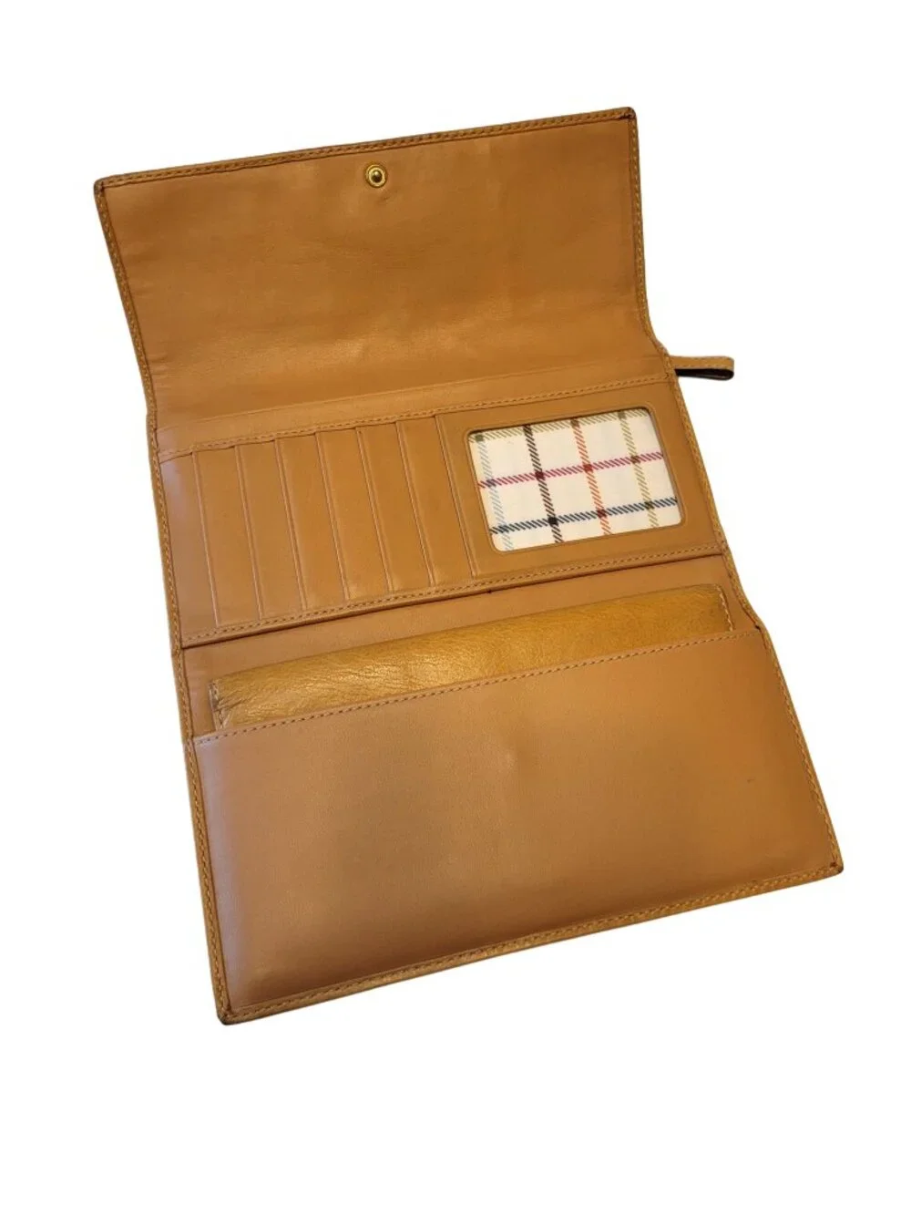 COACH Vintage Signature Stripe Leather Trifold Wallet